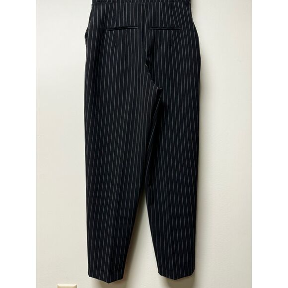 EXPRESS Pinstripe Sweetheart Neckline Straight Leg Jumpsuit, Sz 6 - Picture 12 of 15